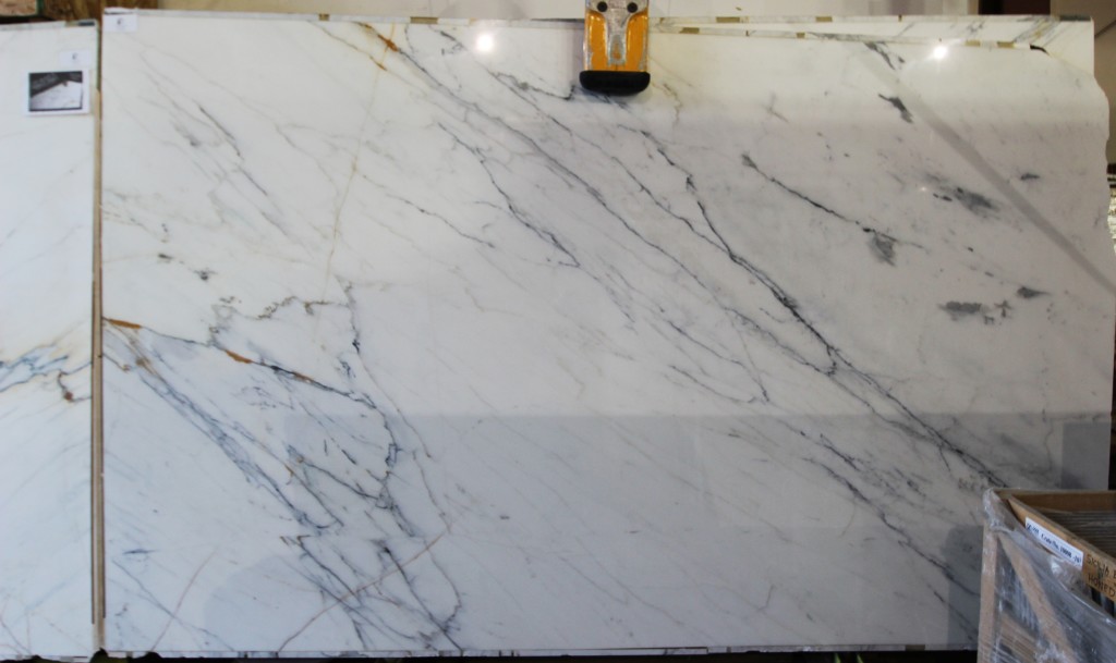 3cm white marble with black veins