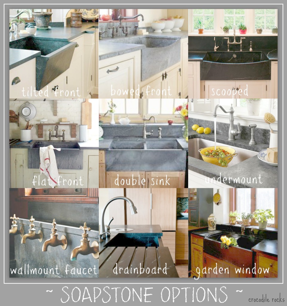 soapstone sink collage croc